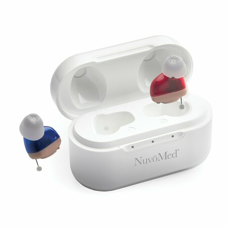 NUVOMED DigiEars Max CIC Digital Hearing Aids with Bluetooth and Charging Case HSA-4/0142